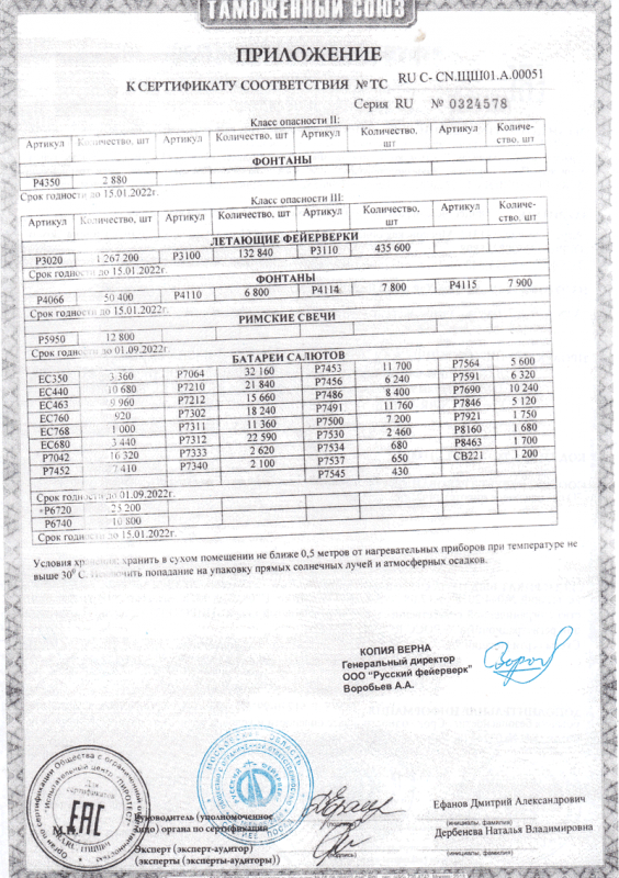 Сертификат соответствия № 0324578  - Алдан | aldan.salutsklad.ru 
